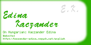 edina kaczander business card
